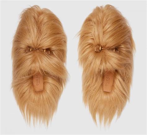 gucci slippers cost|Gucci chewbacca slippers.